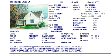 MLS listing sample